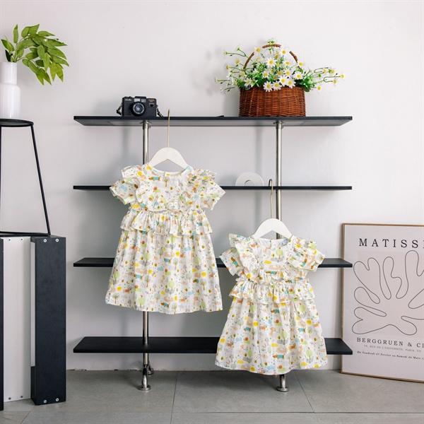 Váy babydoll phối màu lạ mắt 5179