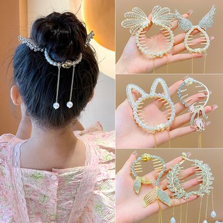 Kẹp tóc hình hoa kẹp tóc phối hoa kẹp tóc trang trí hình bướm và hoa đính ngọc trai nhân tạo thời trang 2023