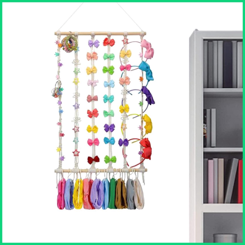 Giá Đỡ Dây Buộc Tóc / Kẹp Tóc Bằng Cotton Phong Cách Boho Cho Nữ