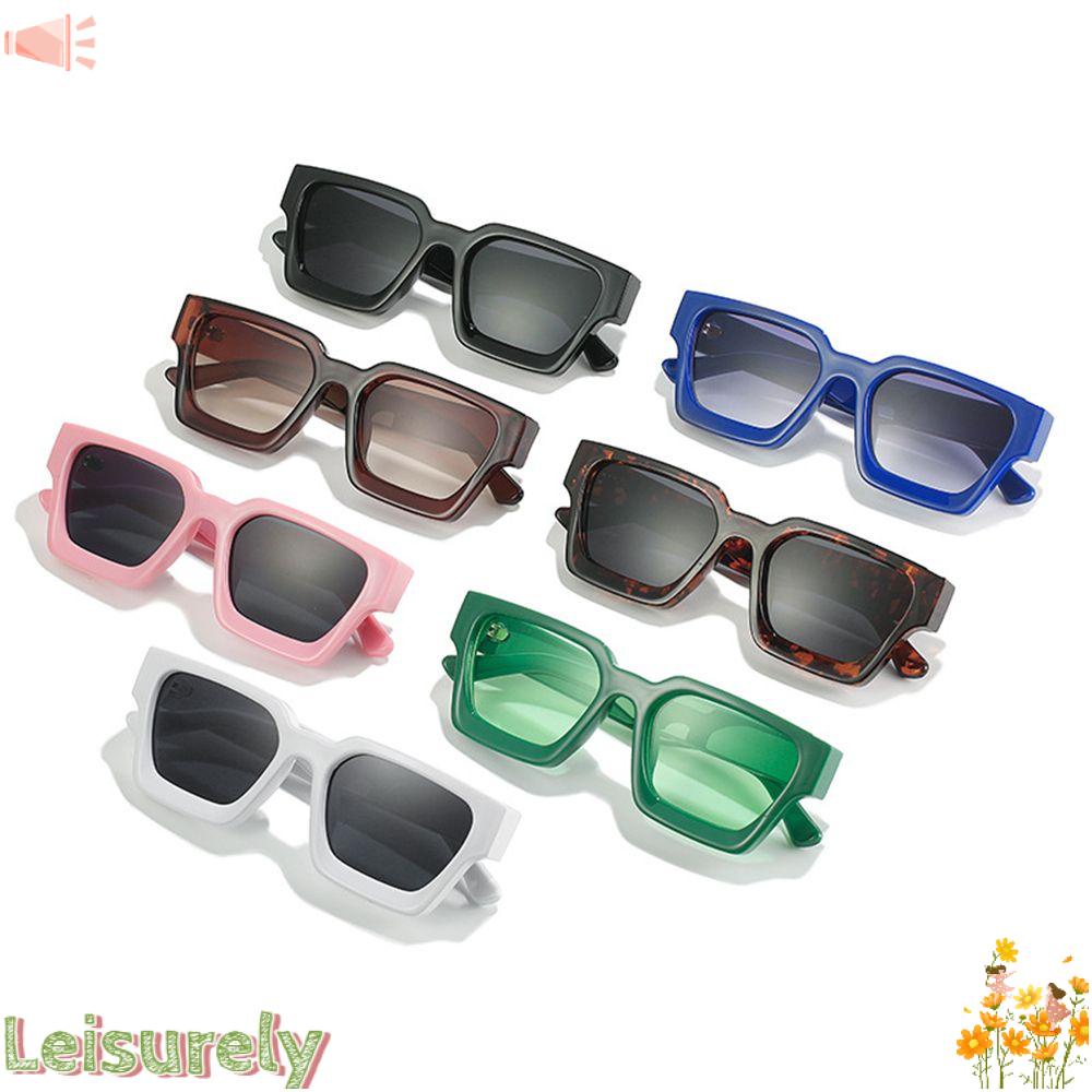 LEILY Kính Mát Gọng Vuông Phong Cách Retro Thời Trang Cho Nữ