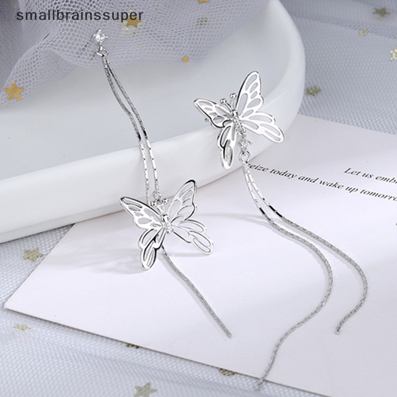 Bông Tai Dáng Dài Hình Bướm Thời Trang Dành Cho Nữ SBS