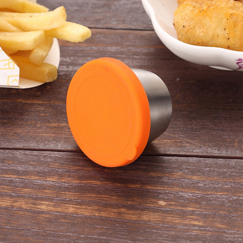 Bộ 6 Tô Lắc Làm Bánh Mì Bằng Thép Không Gỉ Nhiều Màu Sắc Có Nắp Chống Trượt