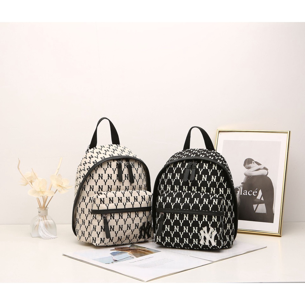 Ba Lô Nhỏ In Logo NY Phong Cách Âu Mỹ Cổ Điển Thời Trang Cho Nam Và Nữ