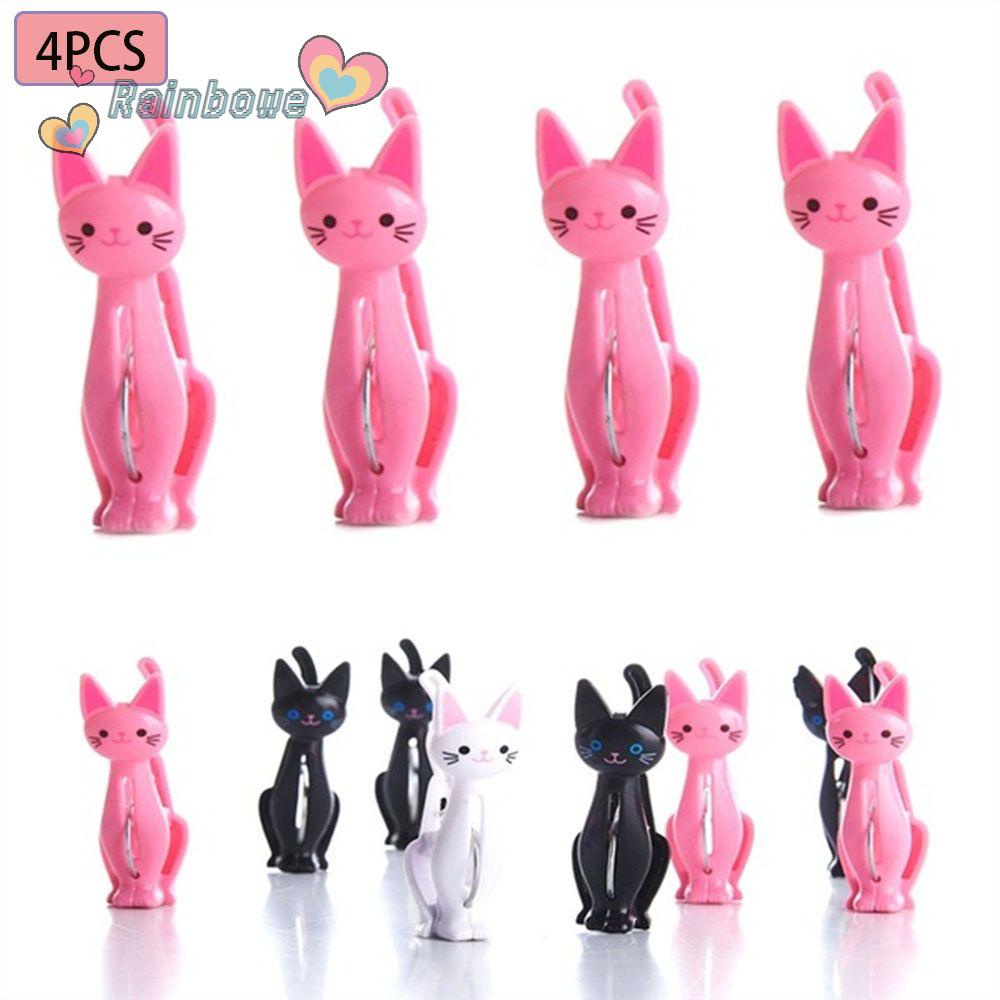 RAINBOW Set 4 Kẹp Nhựa Phơi Khăn Tắm Tiện Dụng