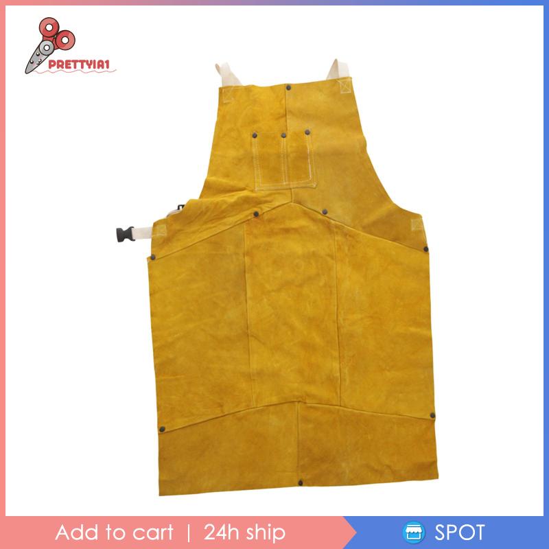 Tạp Dề Bằng Da Bò Thoáng Khí Chuyên Dụng Cho Thợ Hàn / Nướng BBQ