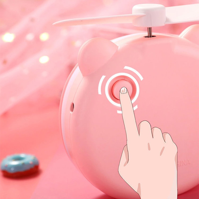 JIASHI Gương Trang Điểm mini Có Đèn led Sạc usb Dễ Thương