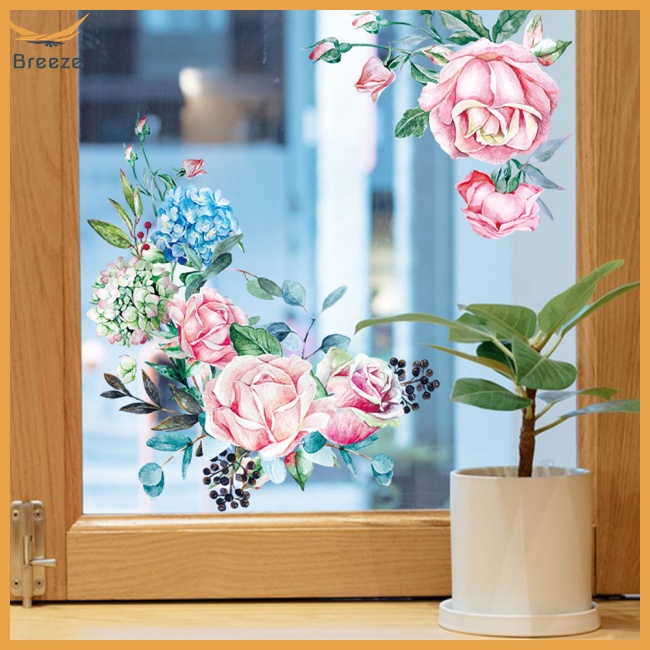 Miếng Dán Trang Trí Toilet Bằng PVC Hình Hoa Chống Thấm Nước Siêu Nhẹ