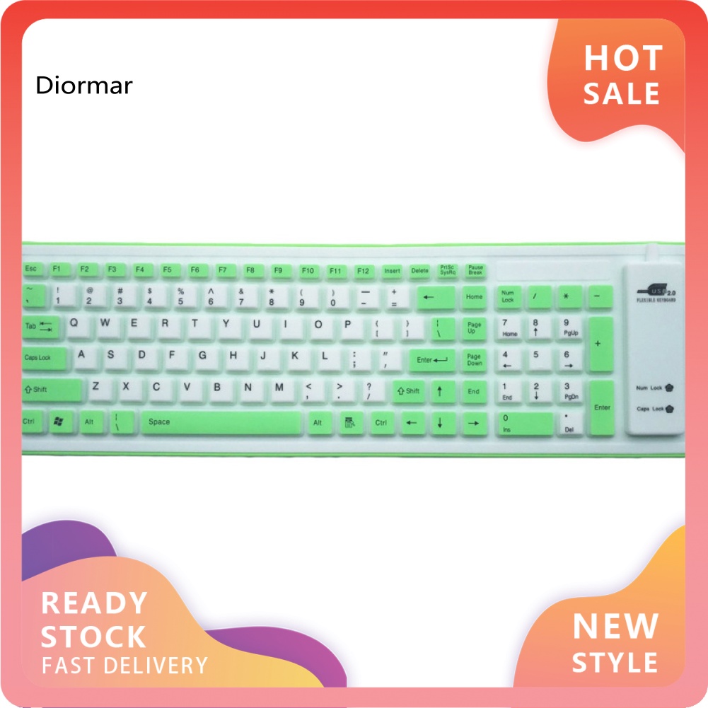 Bàn PhíM Gaming DIO 103 PhíM BằNg Silicon MềM MạI, ChốNg BụI Cho Laptop /