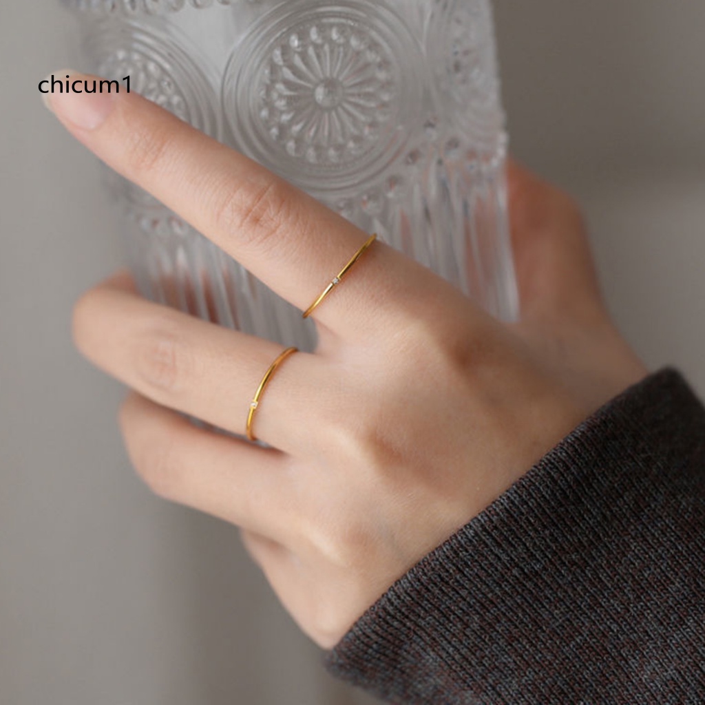 Nhẫn Thép Titan Không Gỉ Màu Sắc Sống Động Cho Nữ