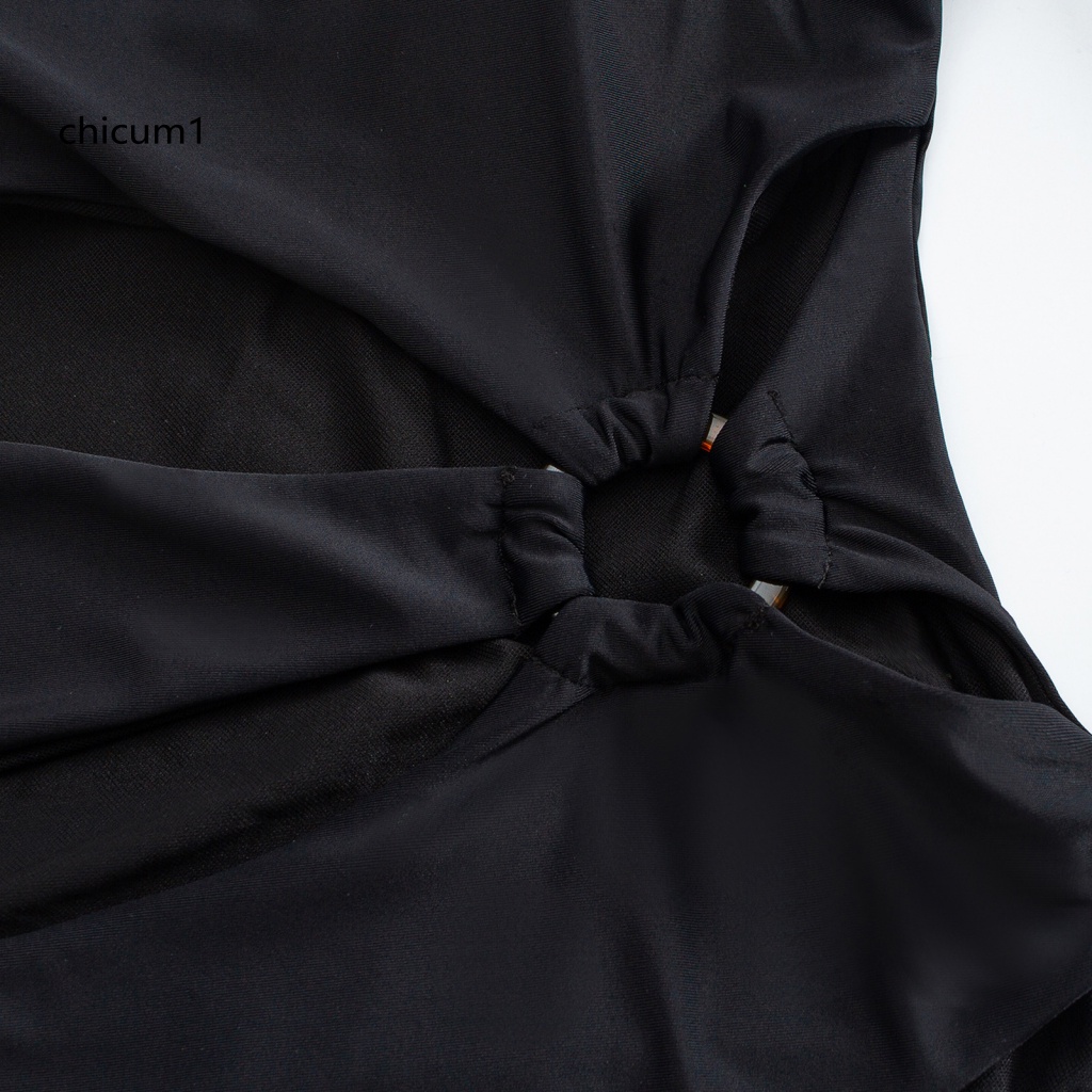 Đồ Bơi Một Mảnh Lưng Cao Màu Trơn Thời Trang Mùa Hè Cho Nữ