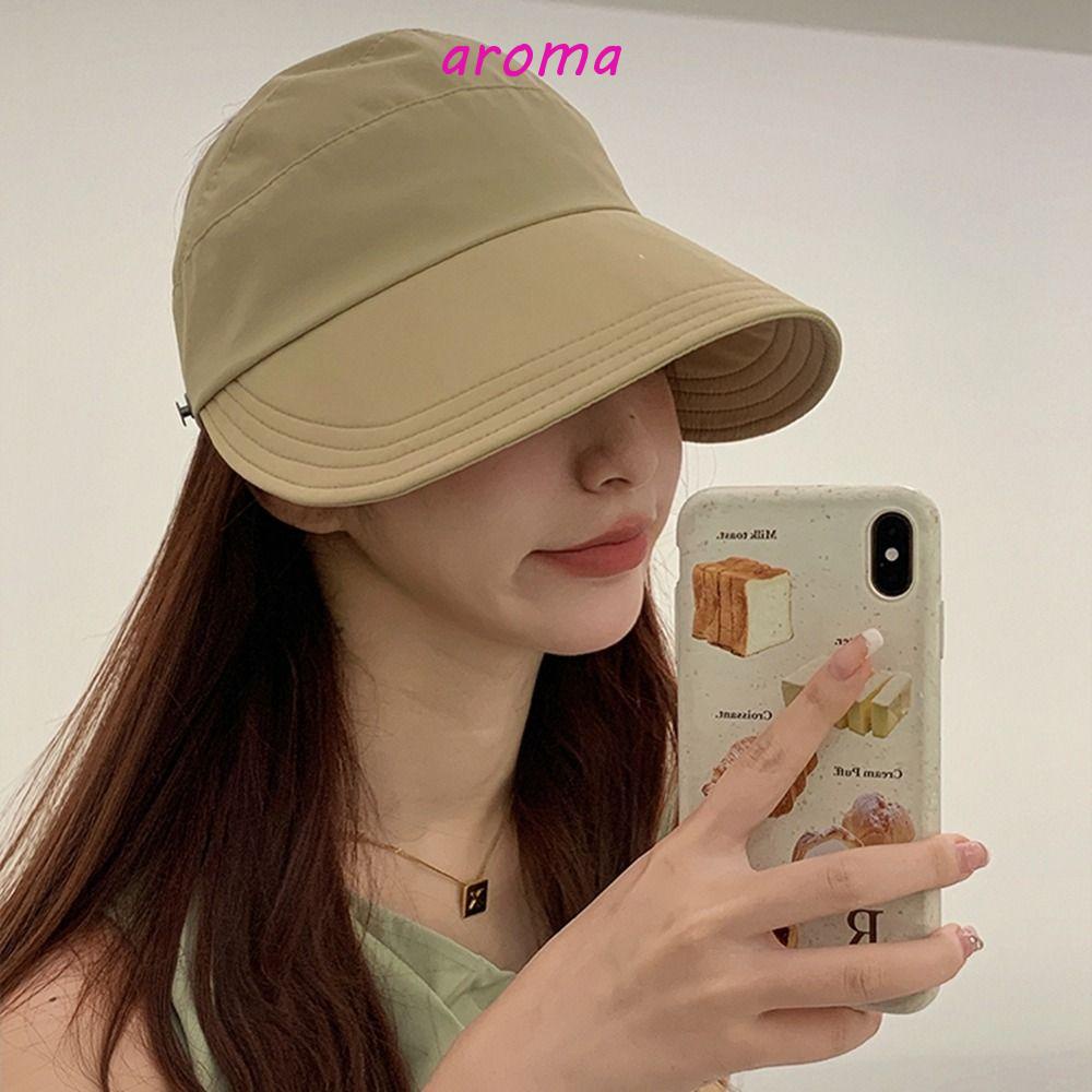 AROMA Mũ Lưỡi Trai Cotton Chống Nắng Phong Cách Hàn Quốc Cho Nữ