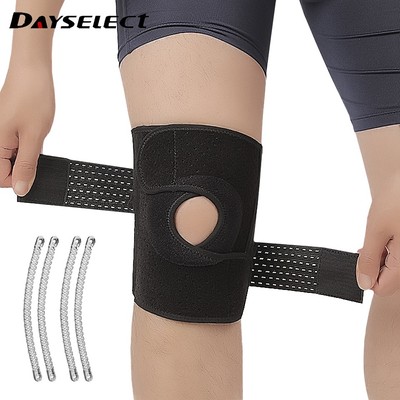 1 Đai Nén Bảo Vệ Đầu Gối Có Thể Điều Chỉnh Hỗ Trợ Giảm Đau Khớp Khi Chạy Bộ Dành Cho Nam Và Nữ