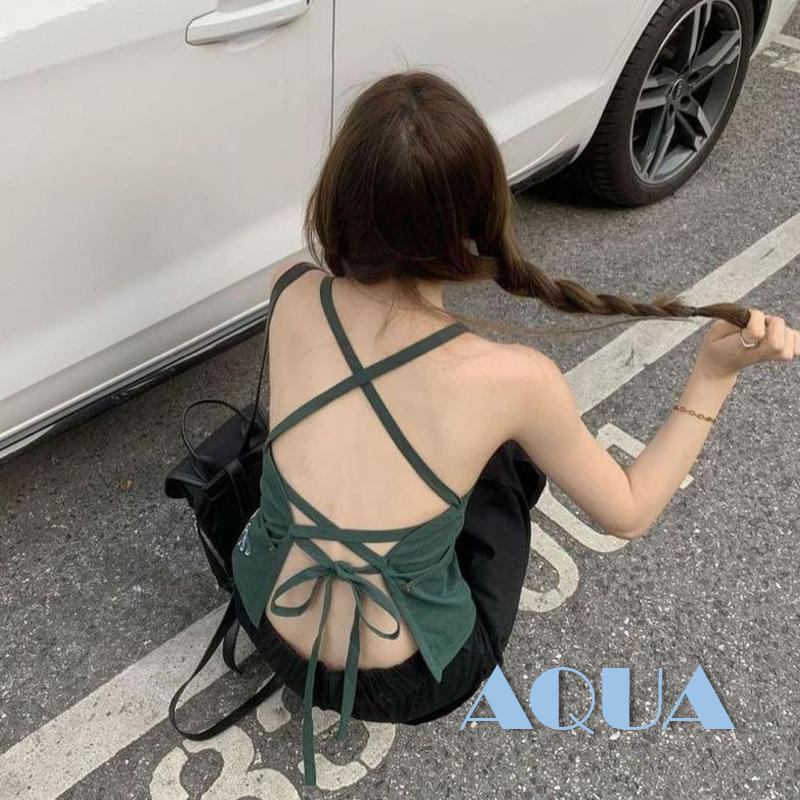 Áo Tank Top Hai Dây Hở Lưng Dáng Ôm Thời Trang Mùa Hè Cho Nữ