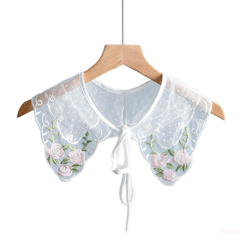 Cổ Áo Giả Thêu Họa Tiết Trang Trí Có Thể Tháo Rời