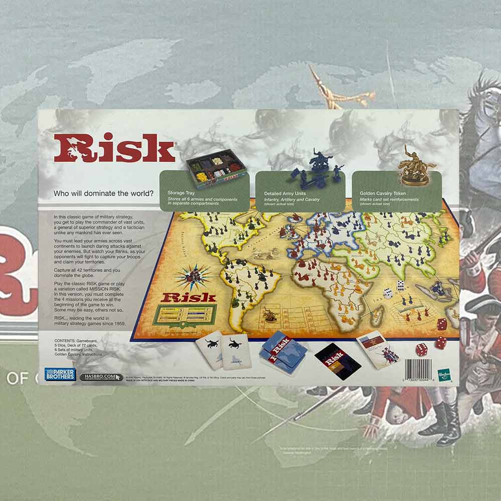 Board game RISK card risk Parker Brothers card game suitable for 2 or 6 players board game