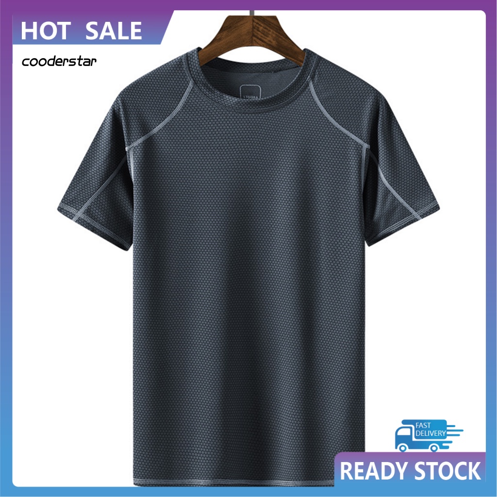 Áo Thun Thể Thao Tay Ngắn Màu Sắc Tương Phản Nhanh Khô Thấm Hút Mồ Hôi Thời Trang Mùa Hè Cho Nam