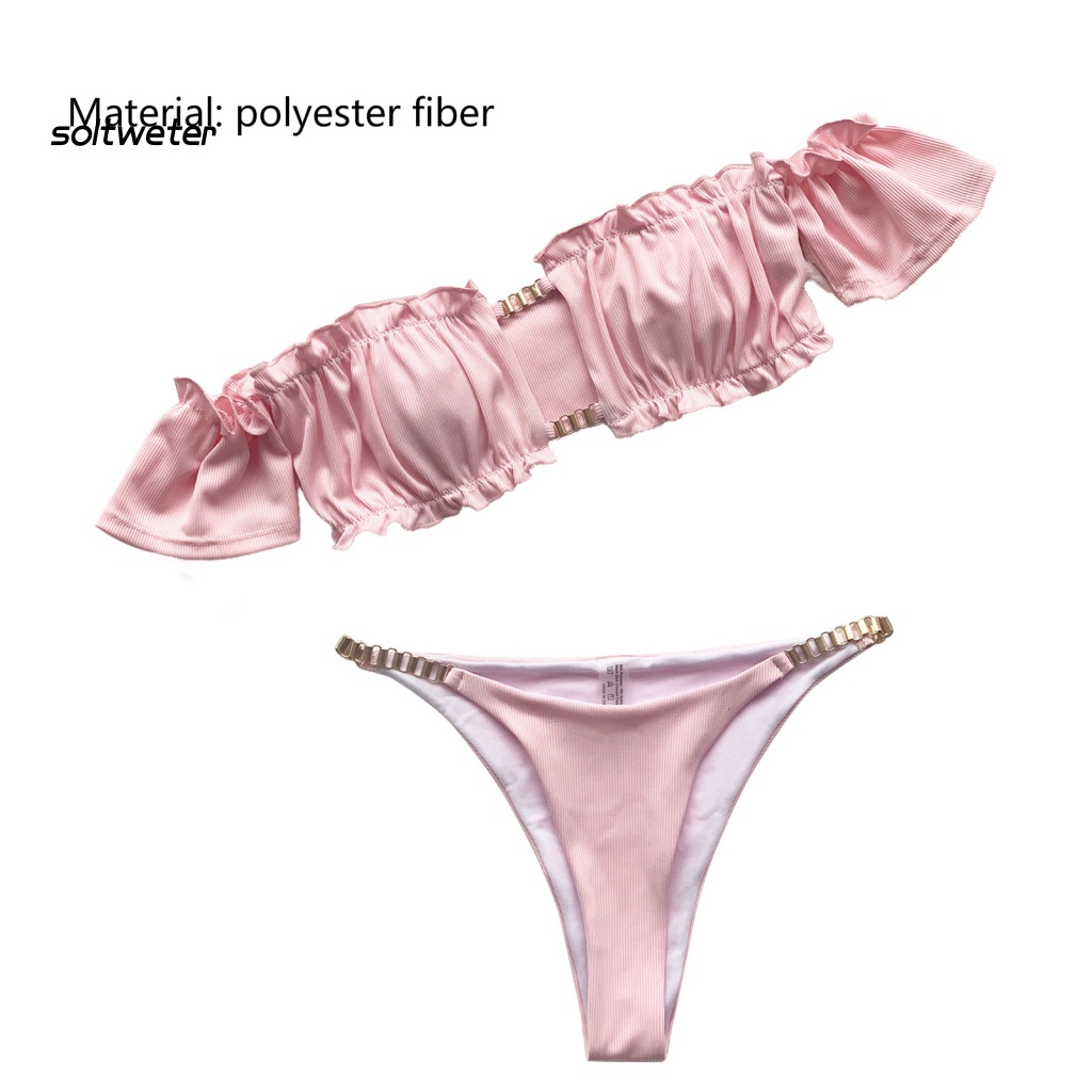 Bộ Bikini 2 Mảnh Màu Sắc Thời Trang Gợi Cảm Cho Nữ