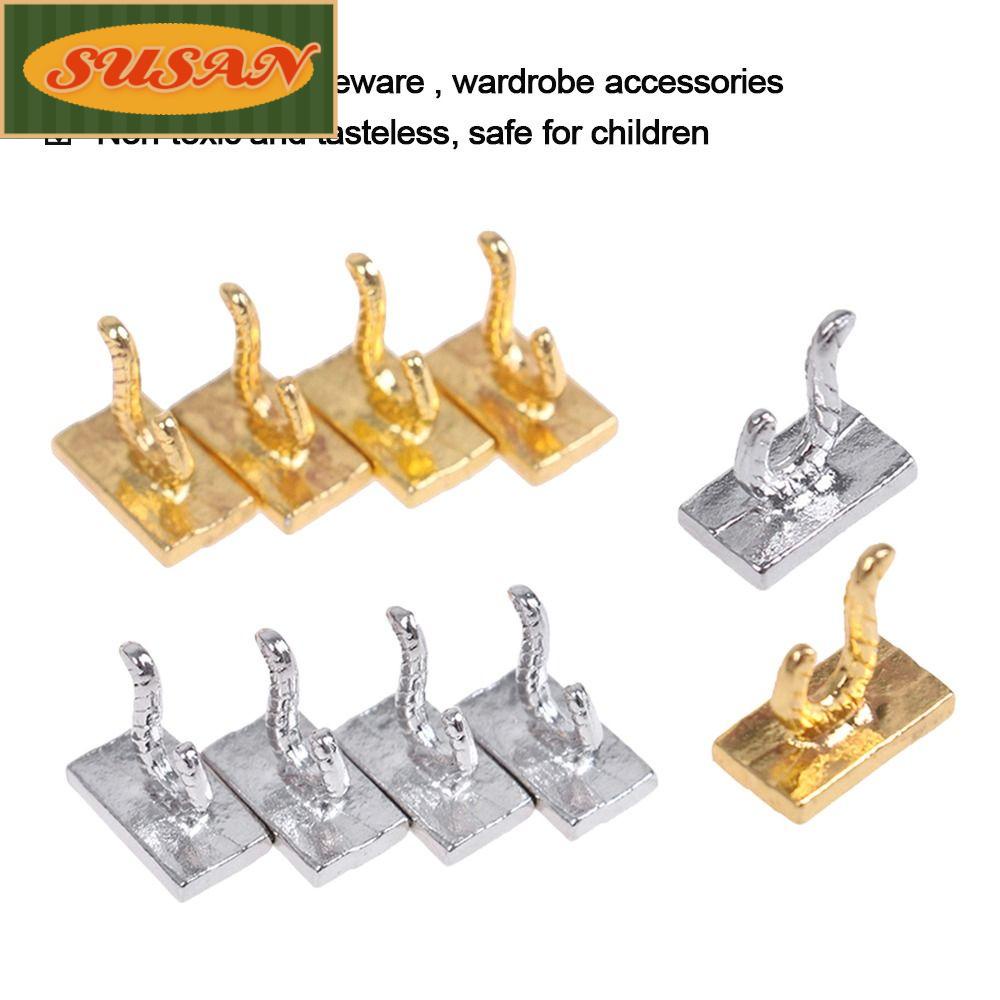 SUSANS Bộ 8 Móc Treo Mini Bằng Kim Loại Dễ Thương Tỉ Lệ 1 / 12 Trang Trí Nhà Búp Bê