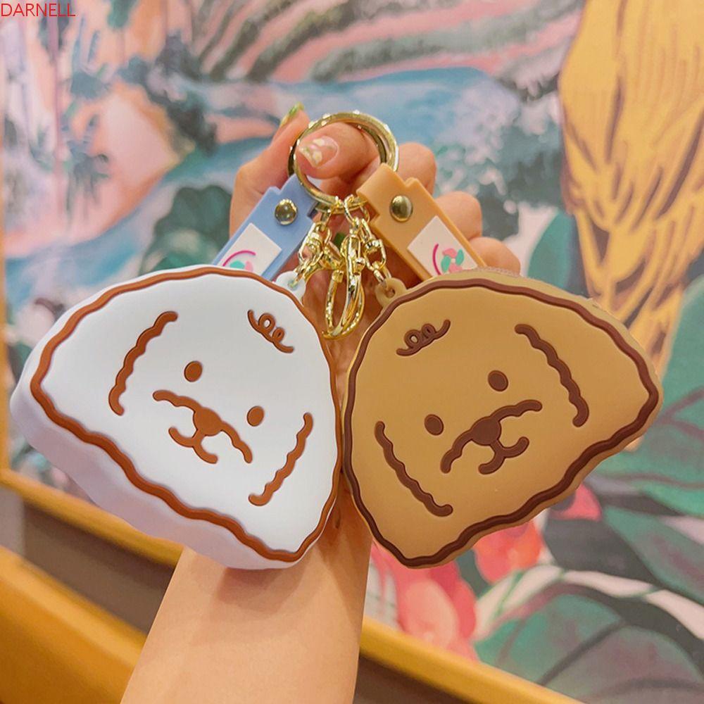 DARNELL Ví Đựng Tiền Xu Mini Có Móc Khóa Hình Gấu / Thỏ Dễ Thương