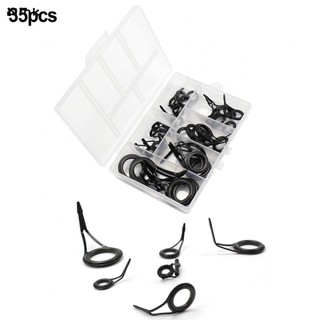 Hộp 35 vòng dẫn sửa chữa cần câu cá bằng thép không gỉ