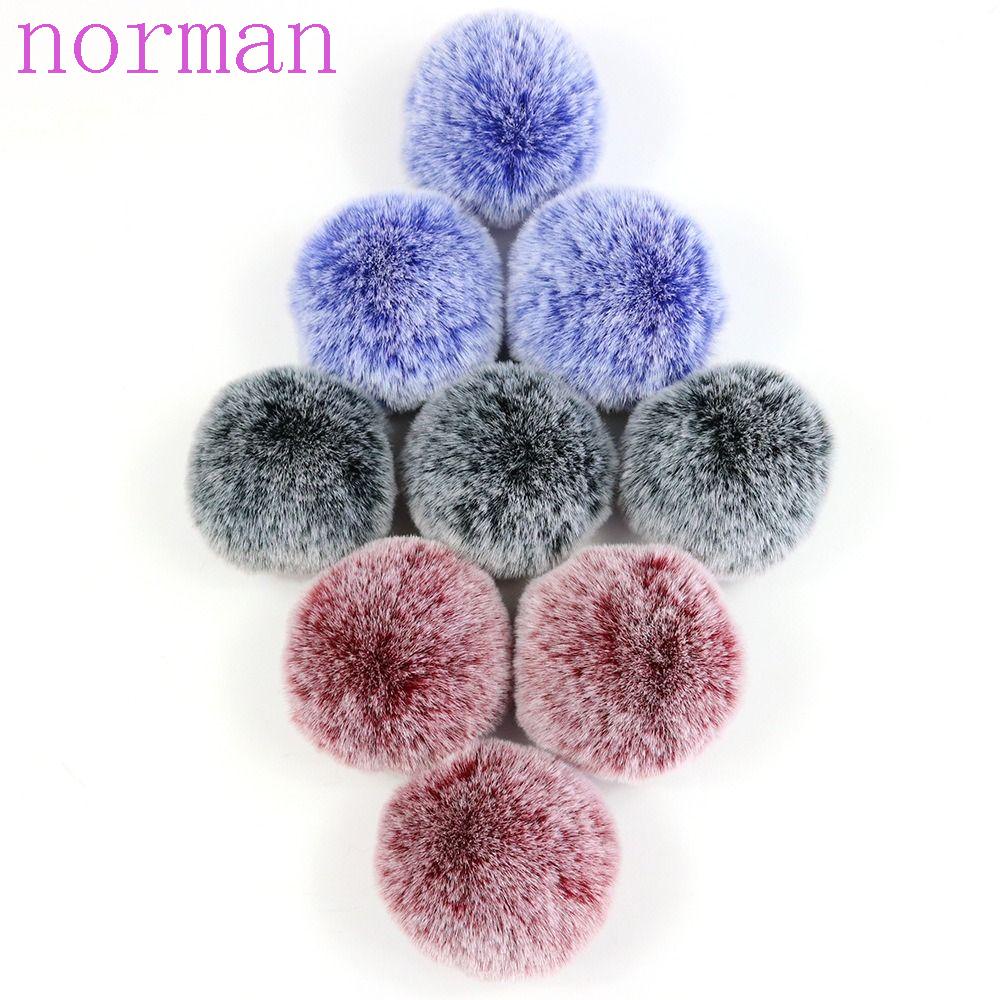 NORMAN Quả Cầu Lông Xù Nhiều Màu Mềm Mại Gắn Móc Khóa Trang Sức