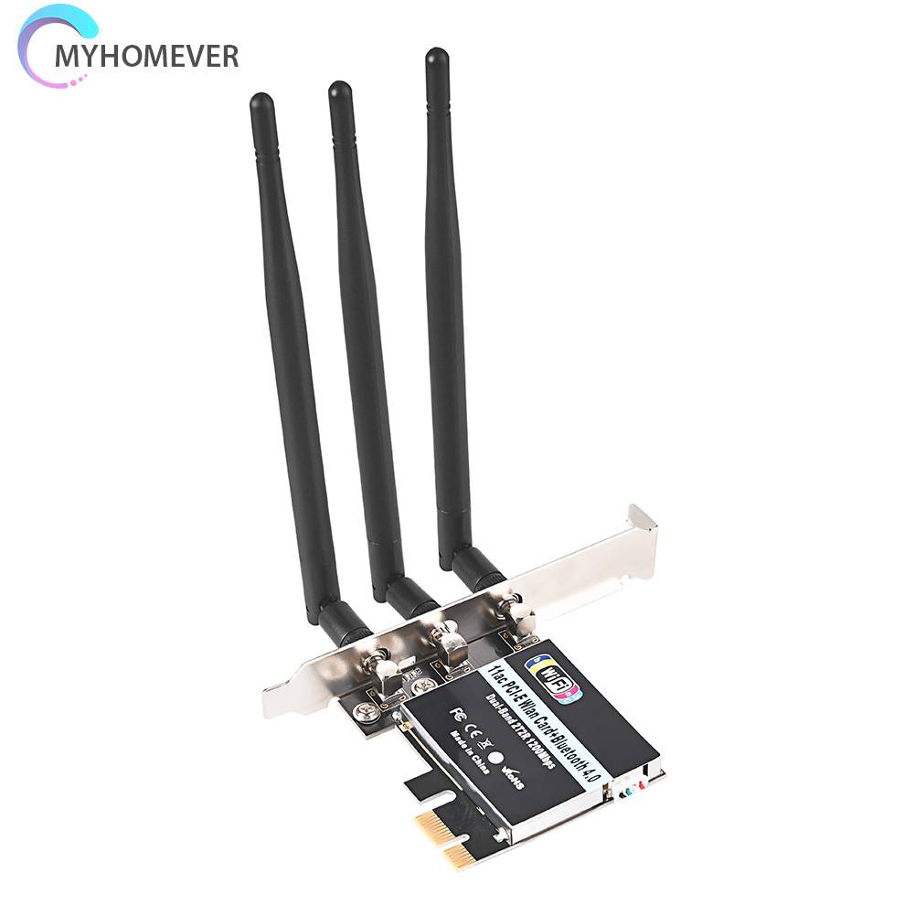 Thẻ Mạng Không Dây 2.4 / 5G 1300Mpbs Kết Nối Bluetooth 5.0