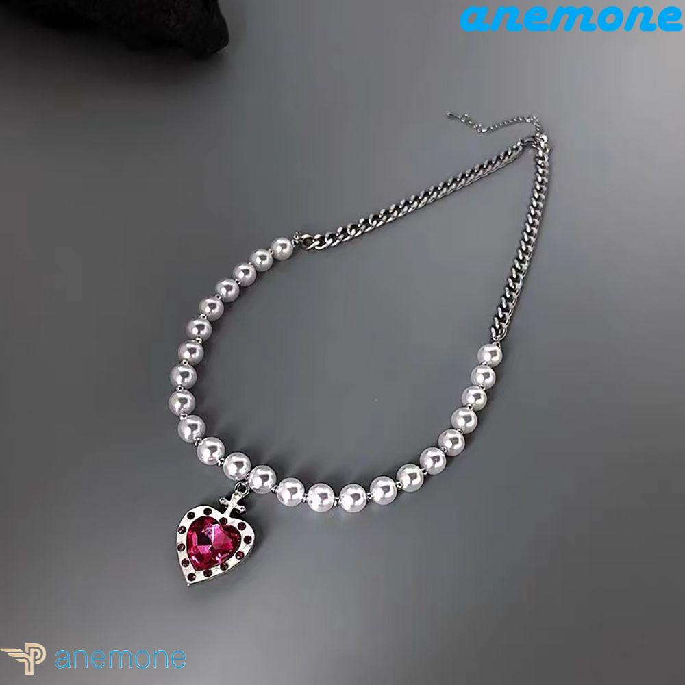 ANEMONE Vòng cổ Mặt Trái Tim Phong Cách Hip Hop Thời Trang Cho Nữ