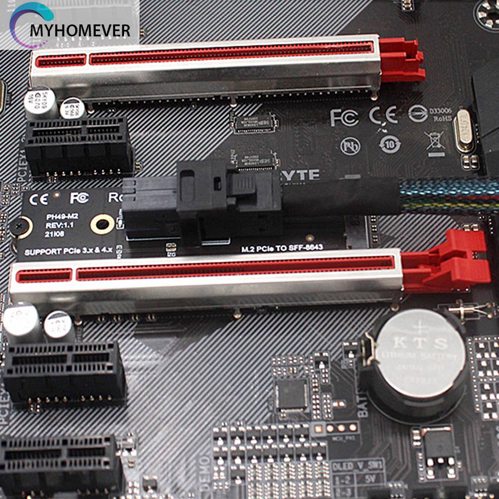 Thẻ Mở Rộng M.2 NVME Sang U.2 Mkey Pcie 4 Sang SFF8643 Cho Máy Tính