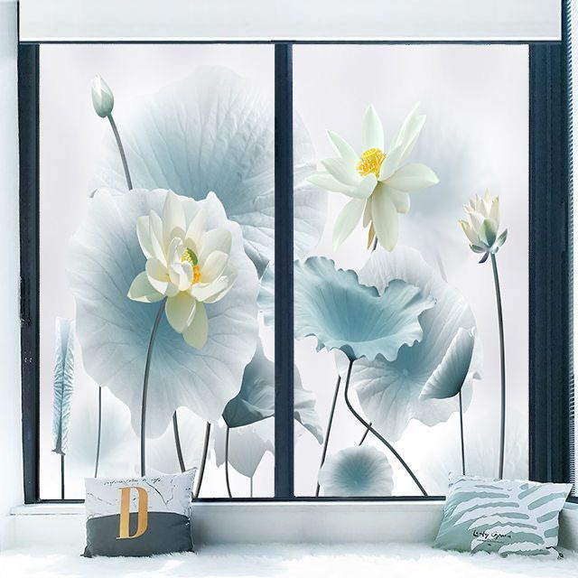 Miếng Dán Kính Mờ Chống Nhìn Trộm Phong Cách Trung Hoa