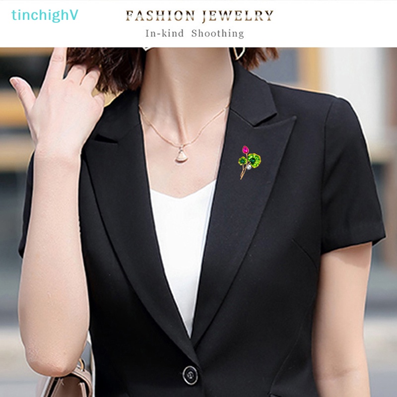 Ghim Cài Áo Hình Hoa Sen Bằng Hợp Kim Phong Cách Vintage Thời Trang