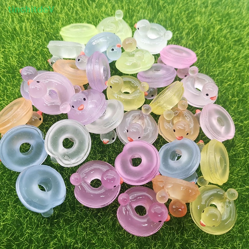 [TinchitdeV] Bộ 5 Đồ trang trí Chú Vịt Dạ Quang Trang Trí Xe Hơi / Bơi Lội