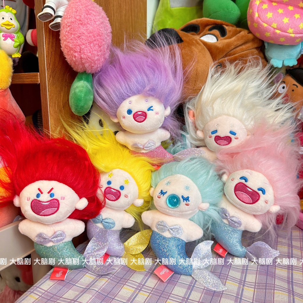 Búp Bê Nhồi Bông Cotton Kiểu Hoạt Hình Nàng Tiên Cá Dễ Thương Cho Bé Gái
