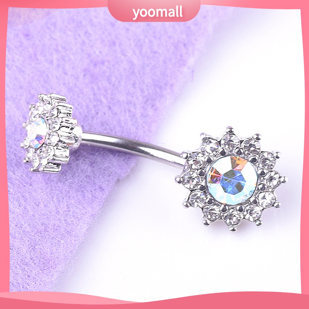 Khuyên Rốn Hình Hoa Đính Đá Lấp Lánh Gợi Cảm Cho Nữ