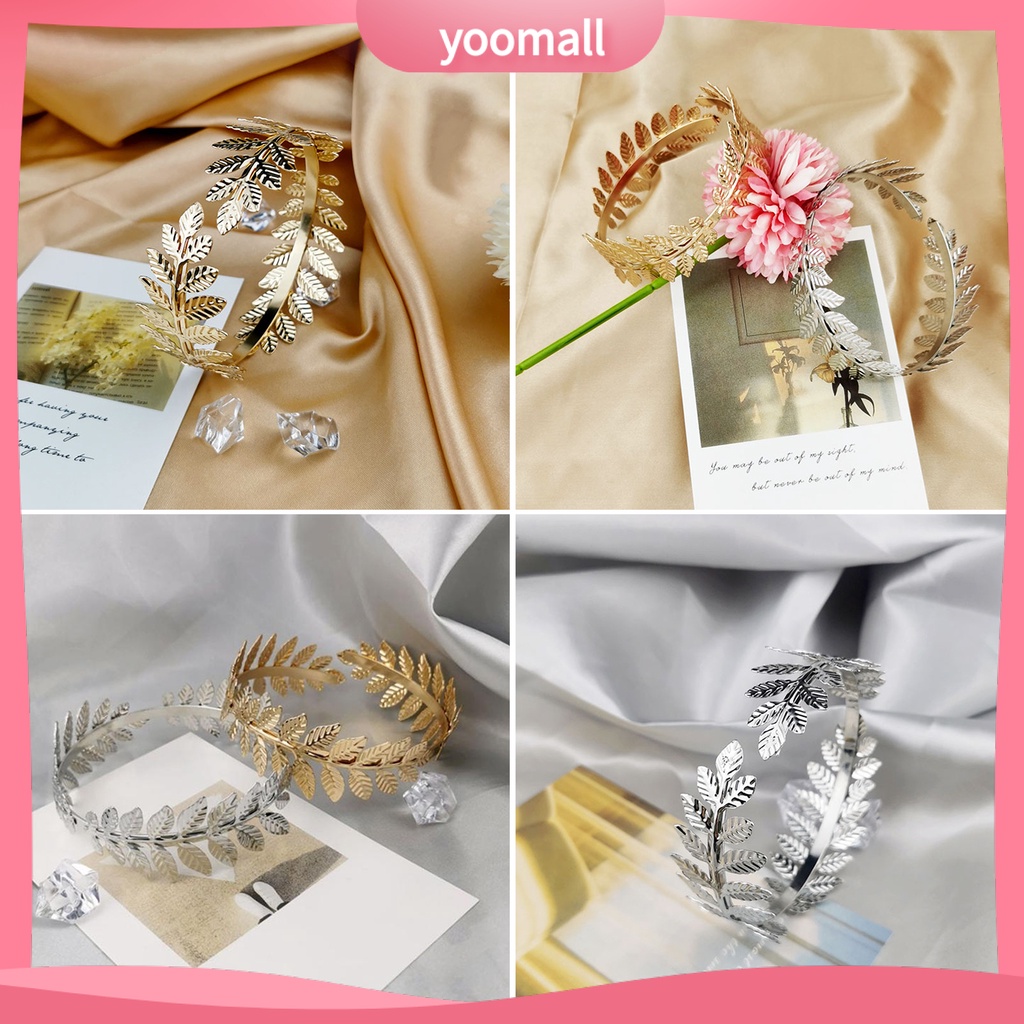 [YM] Vòng Đeo Tay Dạng Mở Tối Giản Có Thể Điều Chỉnh Hình Lá Hợp Kim Làm Quà Tặng Giáng Sinh / Ngày Cưới La Mã