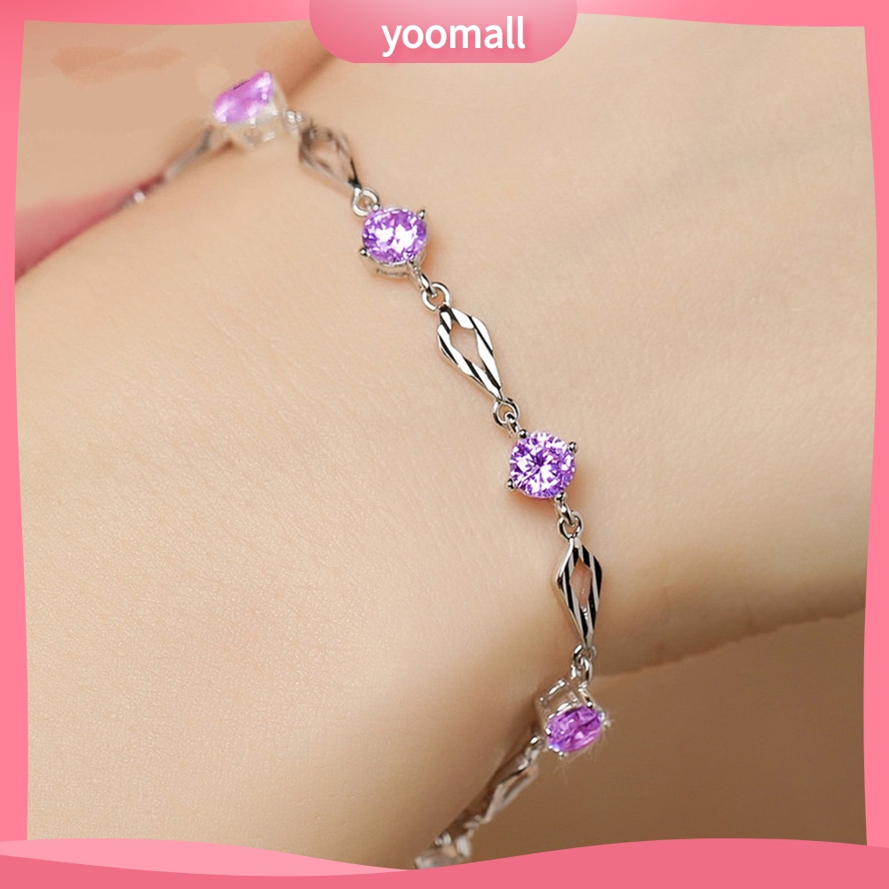 Vòng Đeo Tay Đính Đá Lấp Lánh Thời Trang Dành Cho Nữ