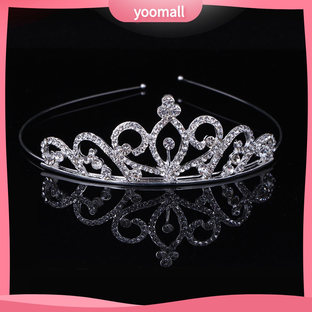 Cài Tóc Hình Vương Miện Đính Đá Xinh Xắn Cho Bé Gái