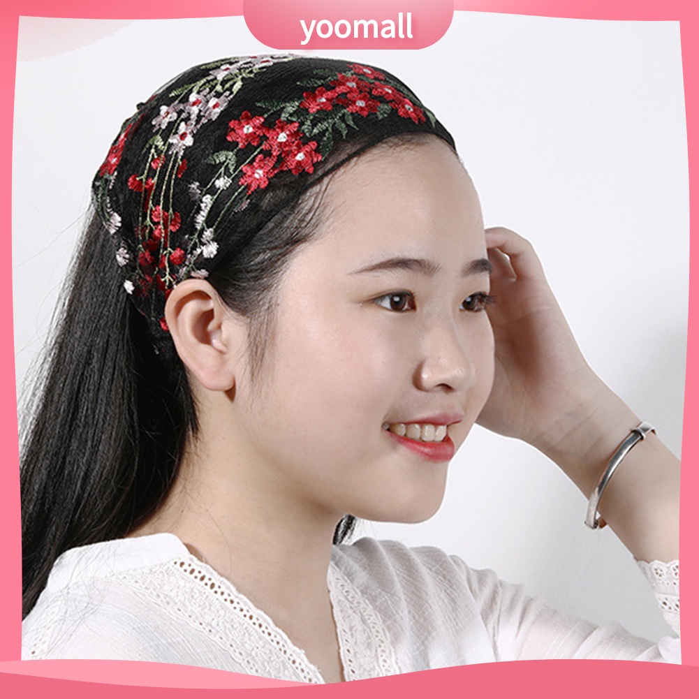 Băng Đô Cài Tóc Rửa Mặt Co Giãn Hình Hoa Thời Trang Cho Nữ