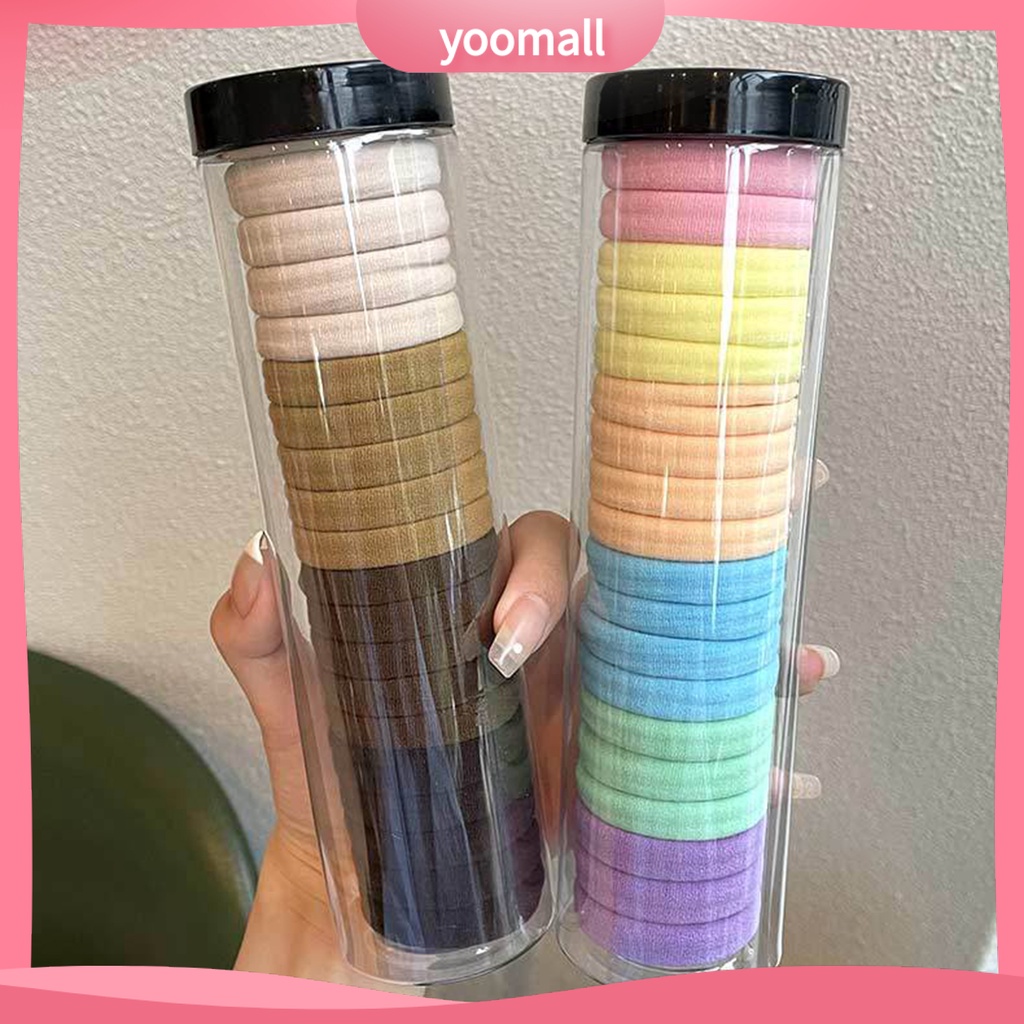 [YM] Set 20 Dây Buộc Tóc Cao Su Co Giãn Độ Đàn Hồi Cao Có Thể Tái Sử Dụng Cho Phái Nữ Hàng Ngày