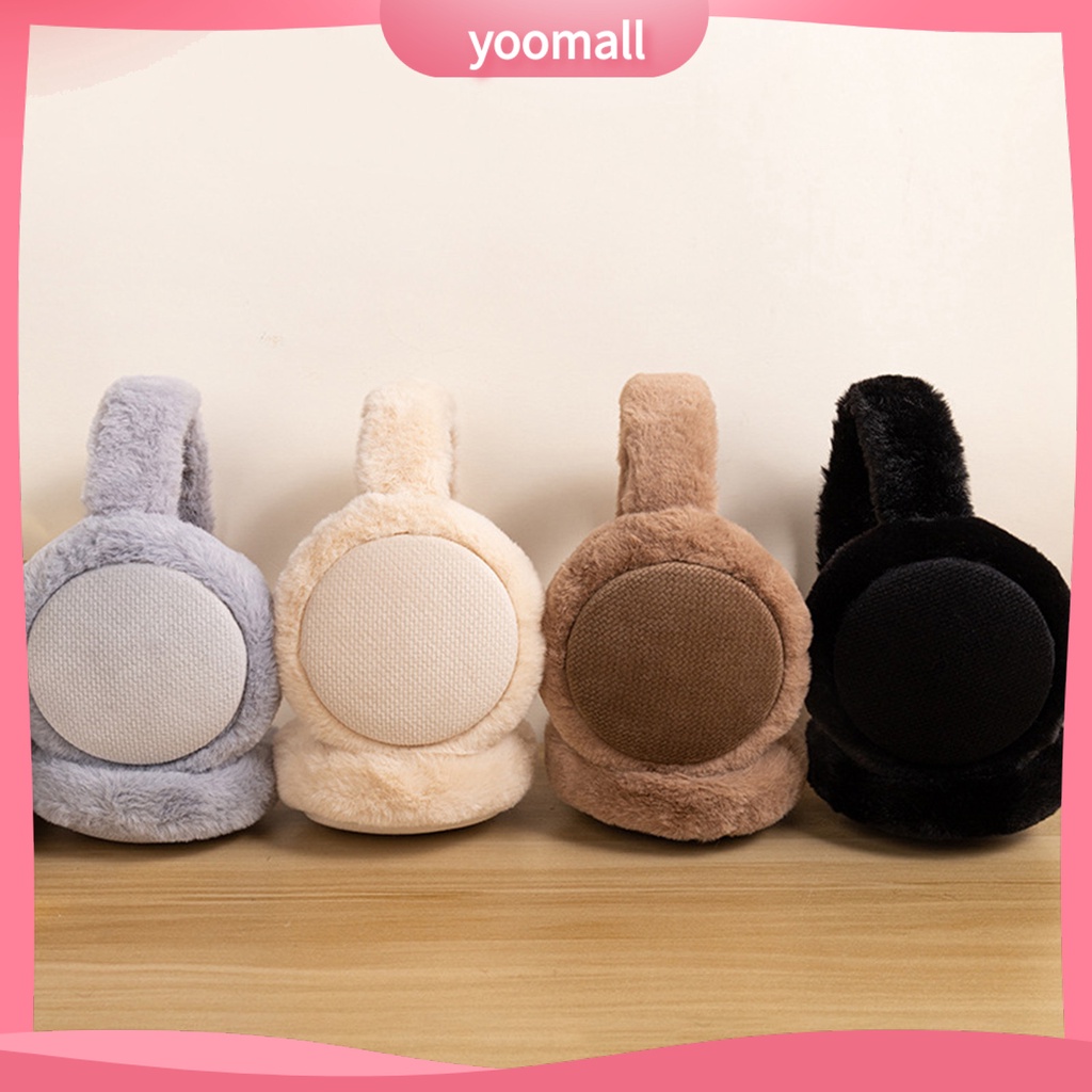 Bông Chụp Tai Giữ Ấm Chống Ngã Màu Sắc Trơn Co Giãn Tốt Có Thể Điều Chỉnh Dành Cho Nam Và Nữ