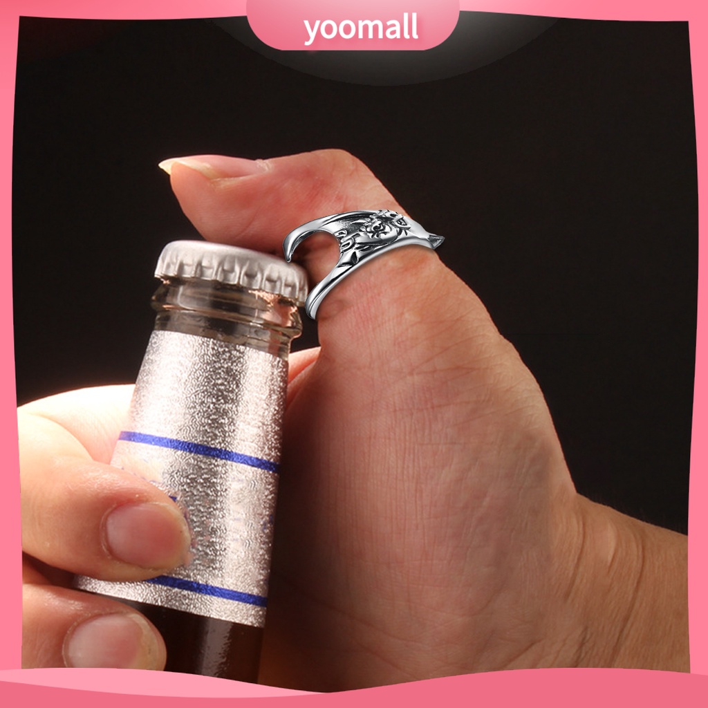 Nhẫn Mở Nắp Chai Bằng Thép Titan Tinh Tế Chống Biến Dạng