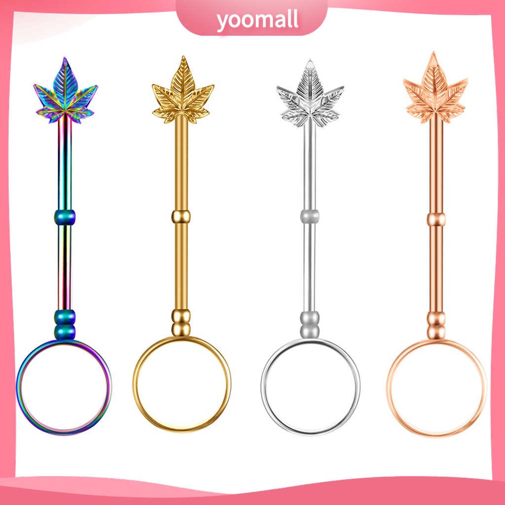 [YM] Nhẫn Đeo Ngón Tay Bằng Đồng Trơn Hình Lá Phong Thông Dụng Cho Người Lớn