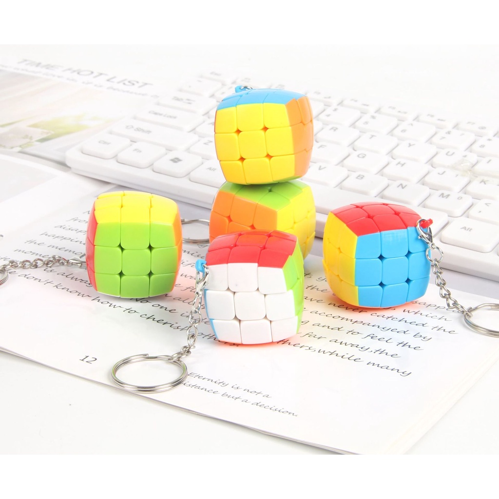 Móc Khóa Hình Khối Rubik 3x3x3 Dành Cho Người Mới Bắt Đầu