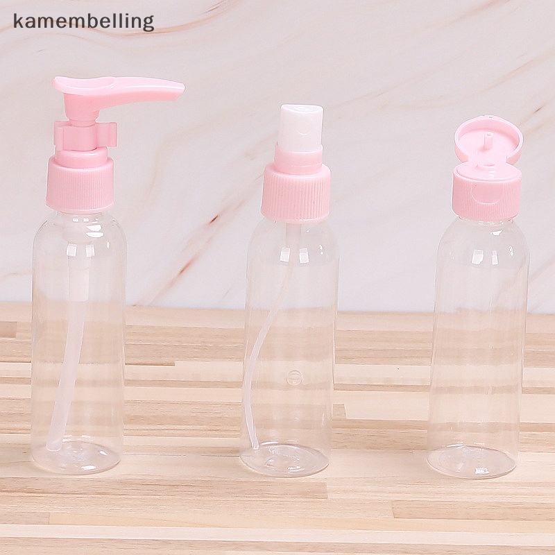 Kamembelling Set 7 Chai Rỗng Chiết Mỹ Phẩm Mang Đi Du Lịch Tiện Lợi