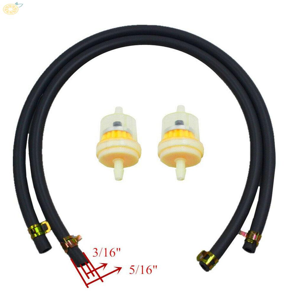 【VARSTR】Fuel Line Hose 1/4\"in 2pcs Filters 2pcs Fuel Line Hose 395051R 4pcs Clamps