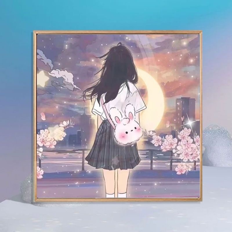 Bộ Tranh Sơn Dầu Kỹ Thuật Số Tự Vẽ 30 * 30cm 30 * 30cm Trang Trí Phòng Khách