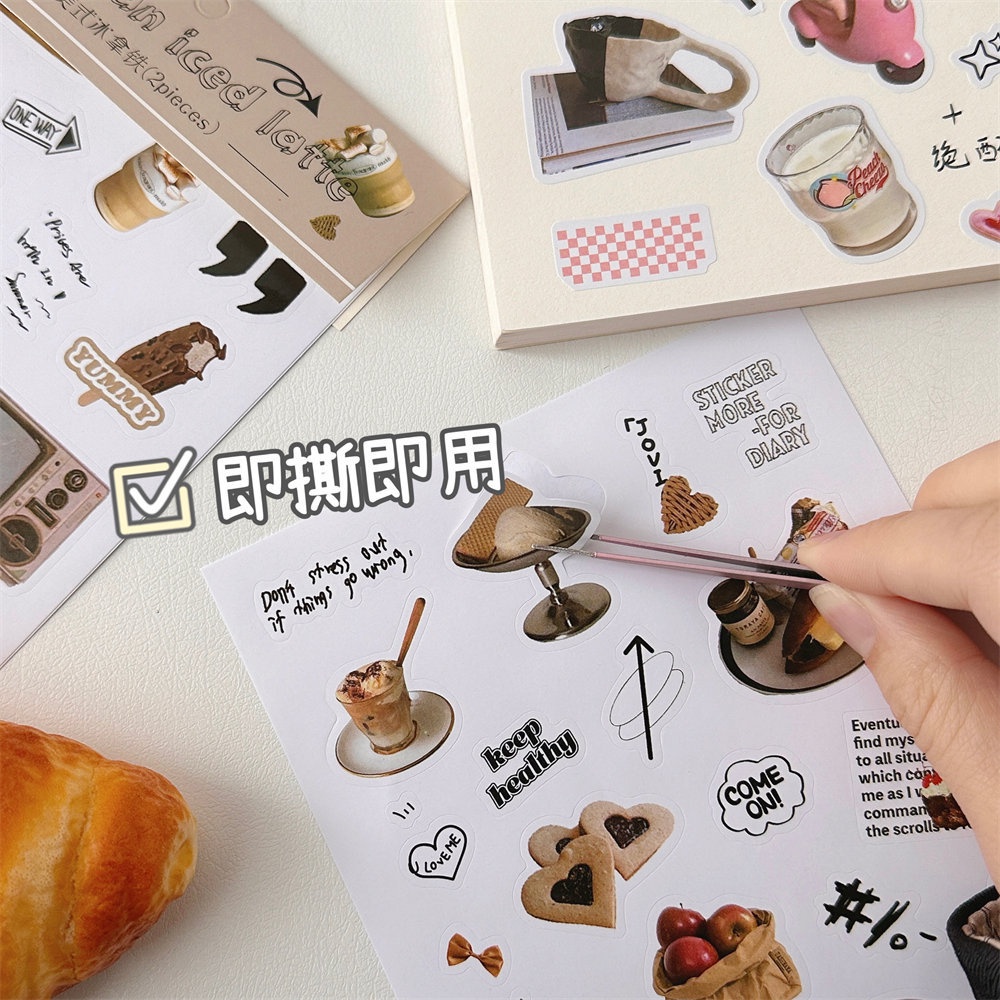 Set 2 tấm sticker sheet cắt sẵn Sweet Moment