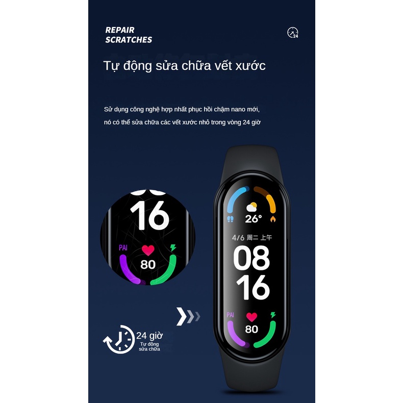 Miếng Dán Màn Hình Vòng Tay Xiaomi Miband 8 Miếng Bảo Vệ Toàn Màn Hình Bao Toàn Bộ Đồng Hồ Thông Minh 8 Thể Thao