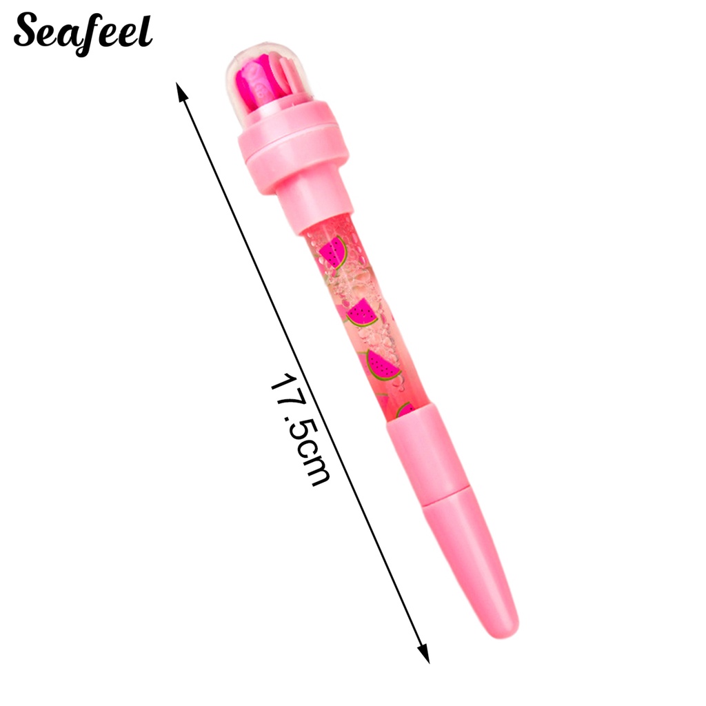 Bút Bi Nhựa Họa Tiết Dễ Thương Có Đèn Và Bong Bóng