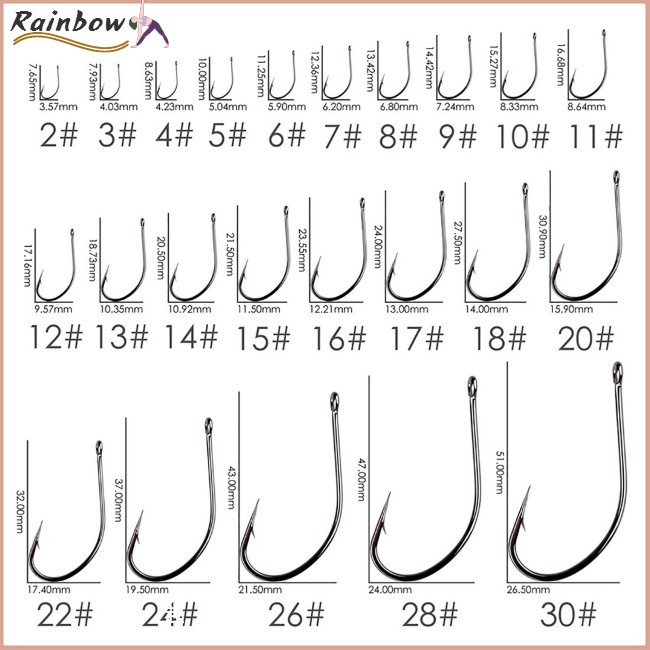 Set 10 / 50 Lưỡi Câu Cá Bằng Thép Carbon Cao Cấp