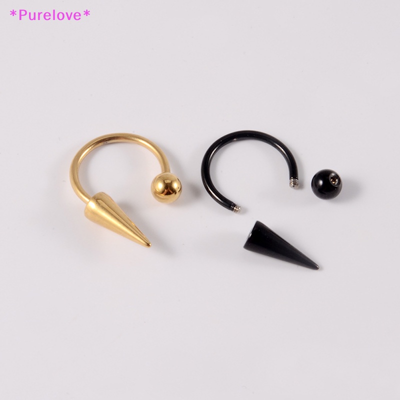 Khuyên Xỏ Mũi / Môi Bằng Thép Không Gỉ Phong Cách Gothic Thời Trang Mới